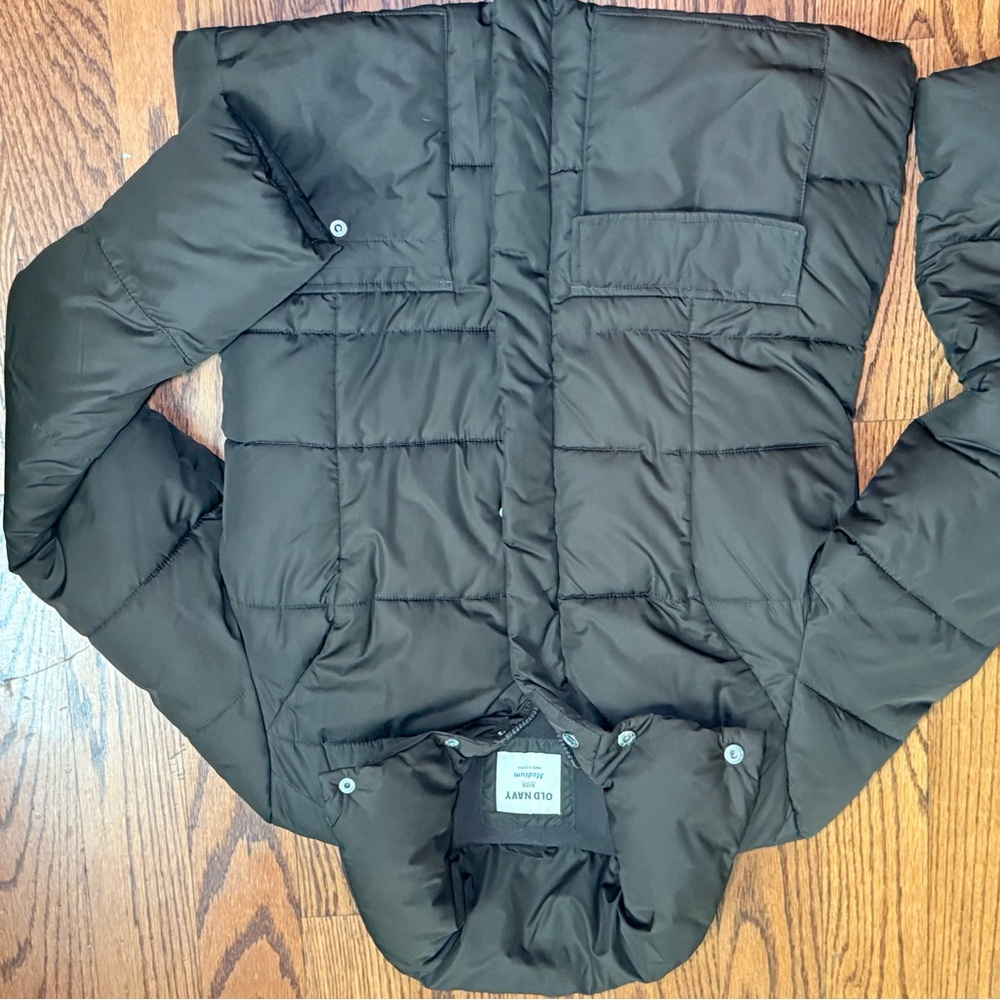 Old Navy Dark Brown Puffer Jacket